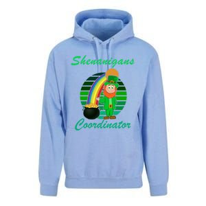 St Patricks Day Leprechaun Shenanigans Coordinator Rainbow Gift Unisex Surf Hoodie