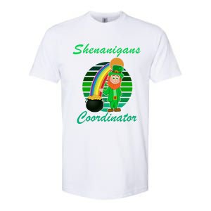 St Patricks Day Leprechaun Shenanigans Coordinator Rainbow Gift Softstyle CVC T-Shirt