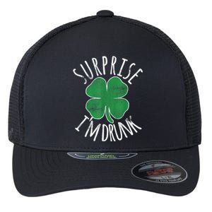 St. Patricks Day Surprise Im Drunk Shamrock Funny Drinking Beer Gift Flexfit Unipanel Trucker Cap