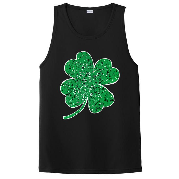 Saint Patrick's Day Shamrock Leopard Clover Green PosiCharge Competitor Tank