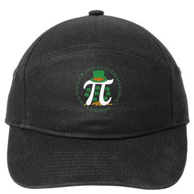 St Patricks Day Happy Pi Day Math Science Irish Shamrocks 7-Panel Snapback Hat