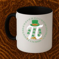 St Patricks Day Happy Pi Day Math Science Irish Shamrocks Coffee Mug