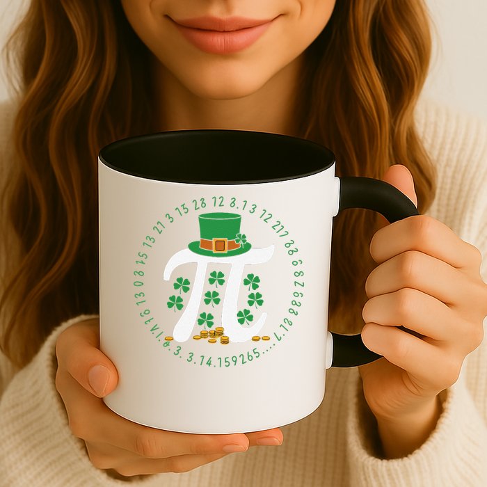 St Patricks Day Happy Pi Day Math Science Irish Shamrocks Coffee Mug