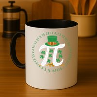 St Patricks Day Happy Pi Day Math Science Irish Shamrocks Coffee Mug