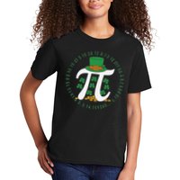 St Patricks Day Happy Pi Day Math Science Irish Shamrocks Kids T-Shirt