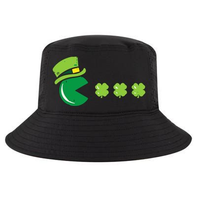 St Patricks Day Eating Shamrock Retro Gamer Cool Comfort Performance Bucket Hat