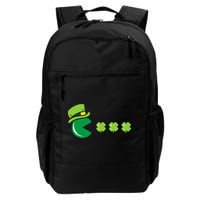 St Patricks Day Eating Shamrock Retro Gamer Backpack