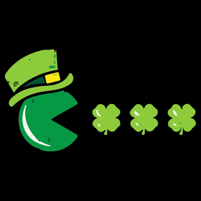 St Patricks Day Eating Shamrock Retro Gamer Backpack