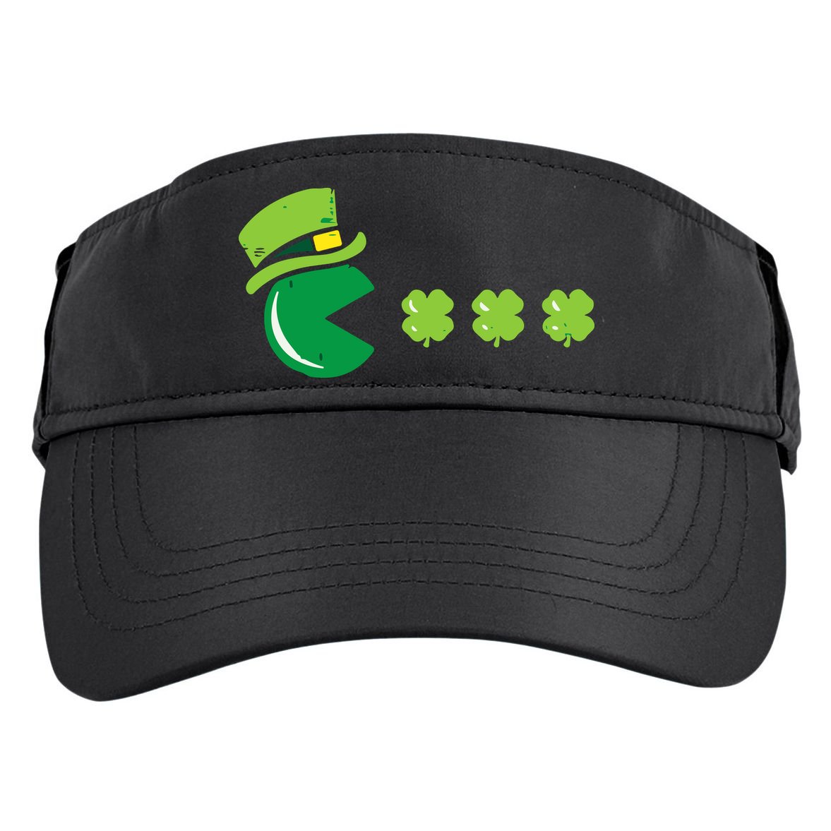 St Patricks Day Eating Shamrock Retro Gamer Adult Drive Performance Visor