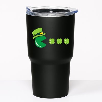 St Patricks Day Eating Shamrock Retro Gamer Tumbler