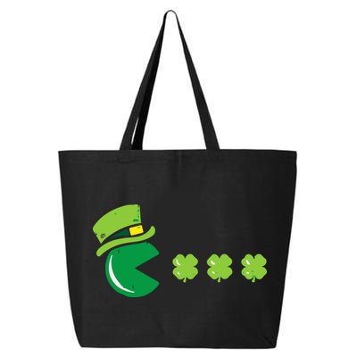 St Patricks Day Eating Shamrock Retro Gamer 25L Jumbo Tote