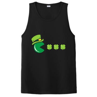 St Patricks Day Eating Shamrock Retro Gamer PosiCharge Competitor Tank