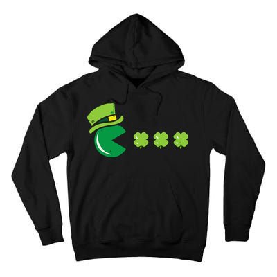 St Patricks Day Eating Shamrock Retro Gamer Tall Hoodie