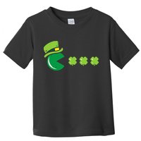 St Patricks Day Eating Shamrock Retro Gamer Toddler T-Shirt