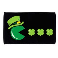 St Patricks Day Eating Shamrock Retro Gamer Microfiber Hand Towel