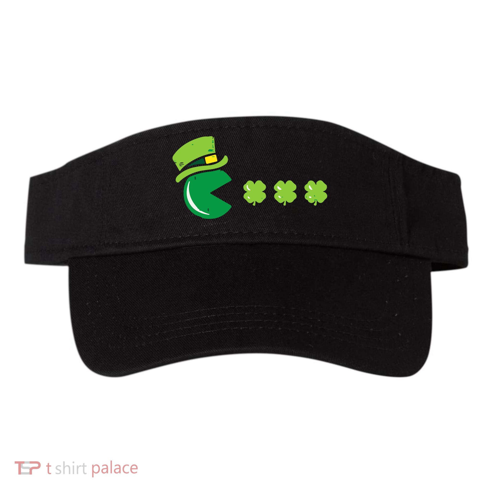 St Patricks Day Eating Shamrock Retro Gamer Visor