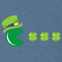St Patricks Day Eating Shamrock Retro Gamer Garment-Dyed Sweatshirt
