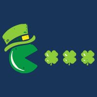 St Patricks Day Eating Shamrock Retro Gamer Infant Baby Jersey Bodysuit