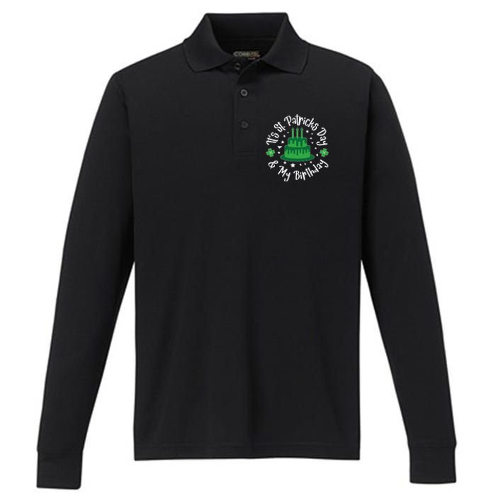 Saint Patrick's Day Funny Graphic Quote Print Birthday Gift Performance Long Sleeve Polo