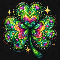 St Patricks Day Shamrock Irish Clover Ladies PosiCharge Tri-Blend Wicking Tank