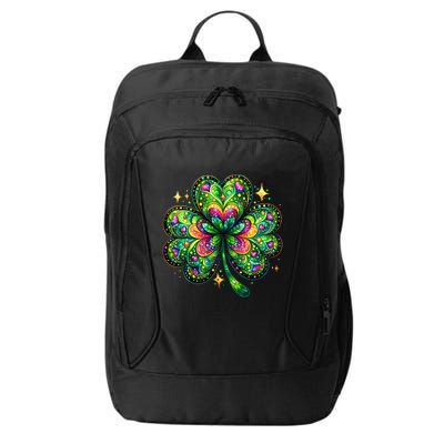 St Patricks Day Shamrock Irish Clover City Backpack