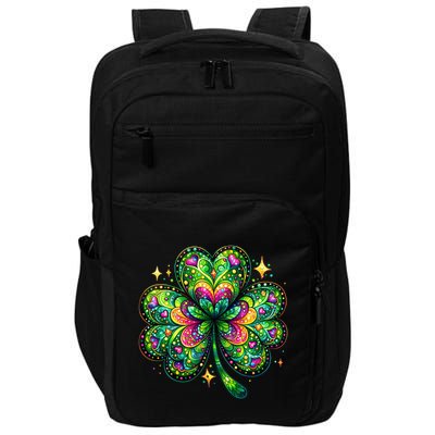 St Patricks Day Shamrock Irish Clover Impact Tech Backpack