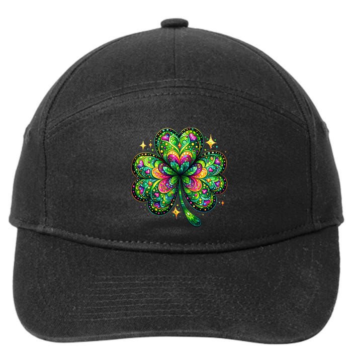 St Patricks Day Shamrock Irish Clover 7-Panel Snapback Hat