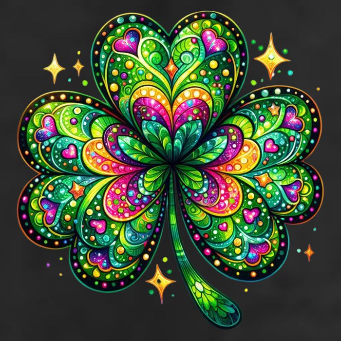St Patricks Day Shamrock Irish Clover 25L Jumbo Tote