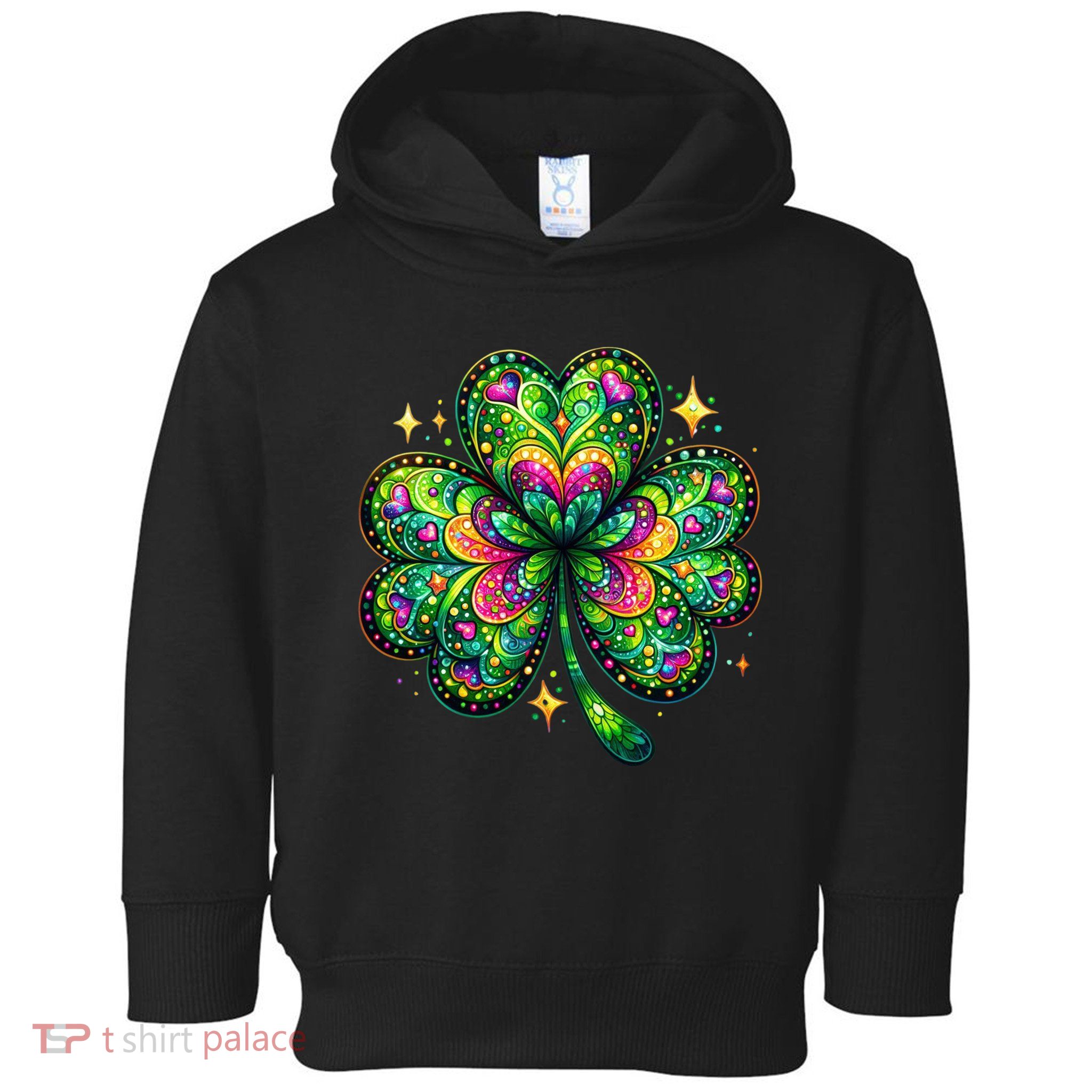 St Patricks Day Shamrock Irish Clover Toddler Hoodie