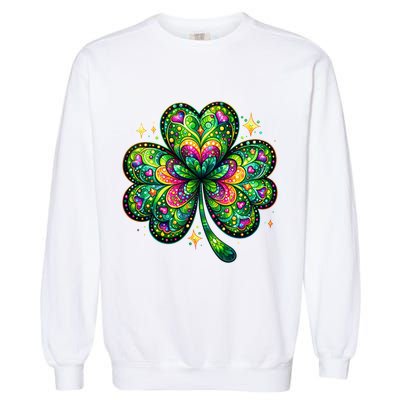 St Patricks Day Shamrock Irish Clover Garment-Dyed Sweatshirt