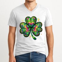 St Patricks Day Shamrock Irish Clover V-Neck T-Shirt