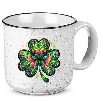 St Patricks Day Shamrock Irish Clover 15oz Campfire Ceramic Mug