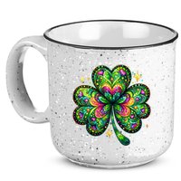 St Patricks Day Shamrock Irish Clover 15oz Campfire Ceramic Mug