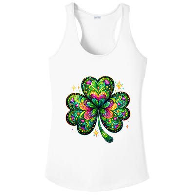 St Patricks Day Shamrock Irish Clover Ladies PosiCharge Competitor Racerback Tank