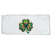 St Patricks Day Shamrock Irish Clover Large Microfiber Waffle Golf Towel