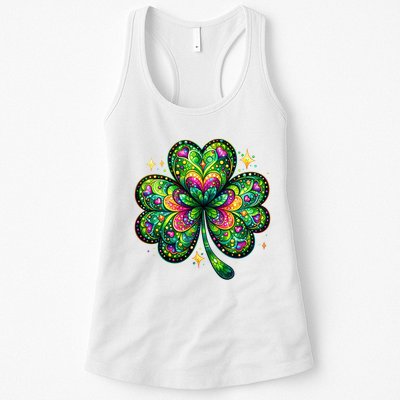 St Patricks Day Shamrock Irish Clover Womens Tank Top