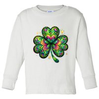 St Patricks Day Shamrock Irish Clover Toddler Long Sleeve Shirt