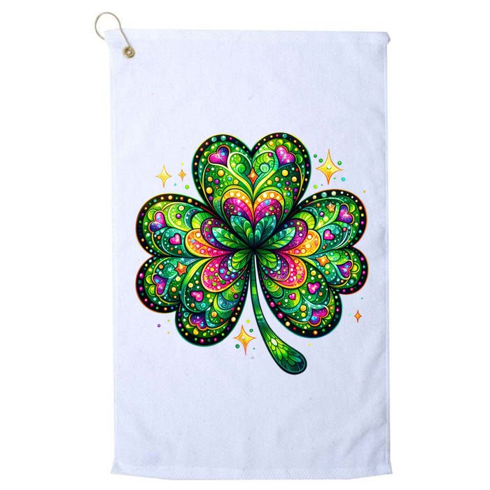 St Patricks Day Shamrock Irish Clover Golf Towel