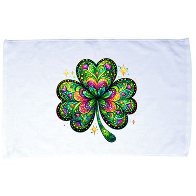 St Patricks Day Shamrock Irish Clover Microfiber Hand Towel