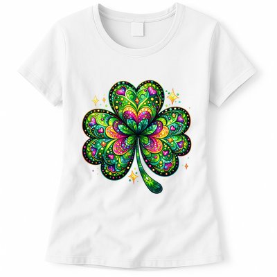 St Patricks Day Shamrock Irish Clover Womens T-Shirt