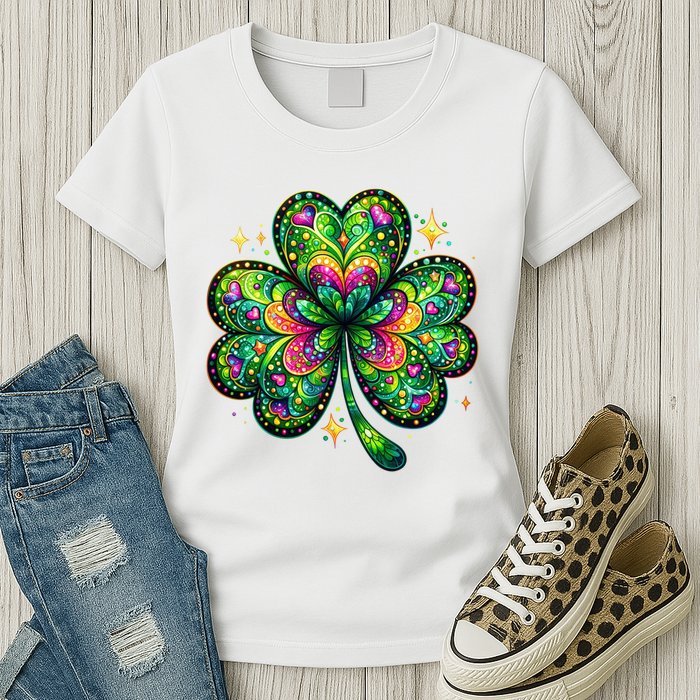 St Patricks Day Shamrock Irish Clover Womens T-Shirt