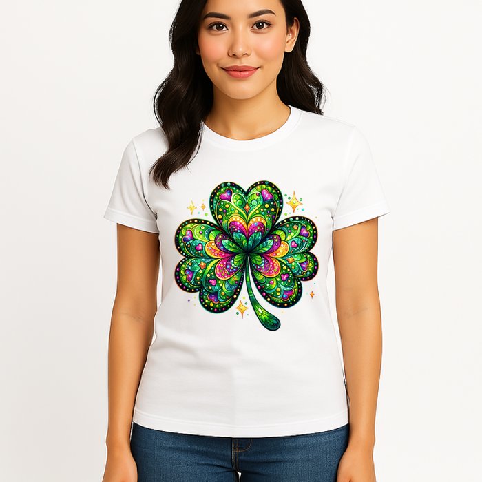 St Patricks Day Shamrock Irish Clover Womens T-Shirt