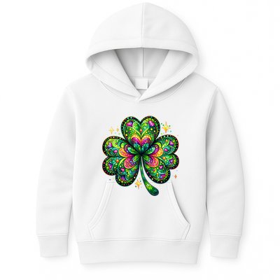 St Patricks Day Shamrock Irish Clover Kids Hoodie