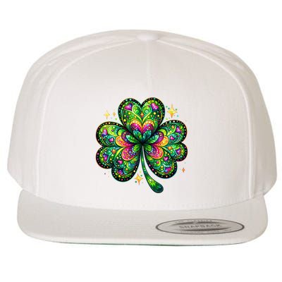 St Patricks Day Shamrock Irish Clover Wool Snapback Cap