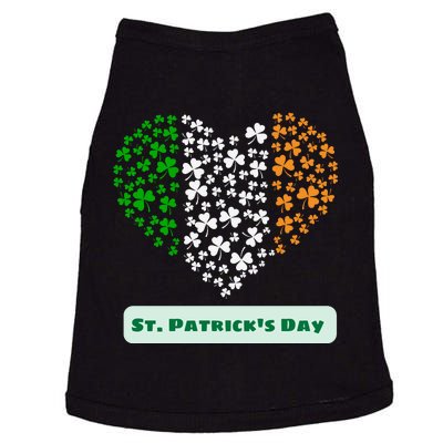 St Patrick's Day Shamrock Heart Doggie Tank