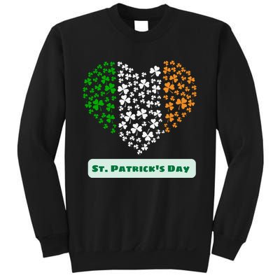 St Patrick's Day Shamrock Heart Sweatshirt