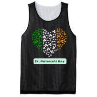 St Patrick's Day Shamrock Heart Mesh Reversible Basketball Jersey Tank