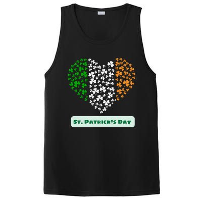 St Patrick's Day Shamrock Heart PosiCharge Competitor Tank