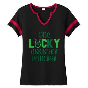 Saint Patricks Day Costumes One Lucky Assistant Principal Cool Gift Ladies Halftime Notch Neck Tee