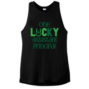 Saint Patricks Day Costumes One Lucky Assistant Principal Cool Gift Ladies PosiCharge Tri-Blend Wicking Tank